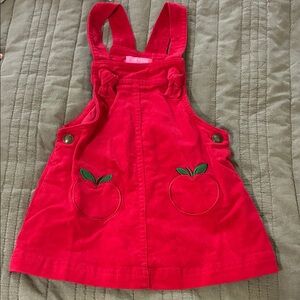 Isaac Mizrahi Vibrant Red Kids Overall Dress